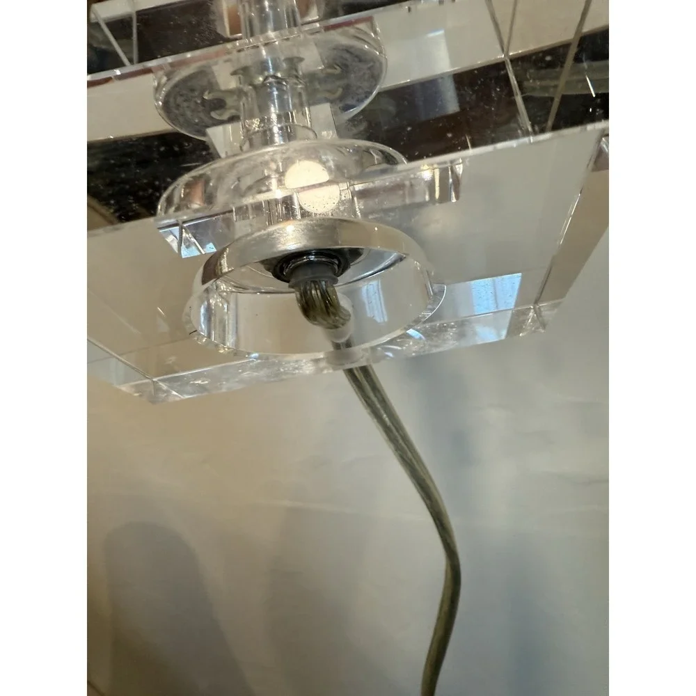 Acrylic‎ Table Office Lamp Clear geometric Cube 14